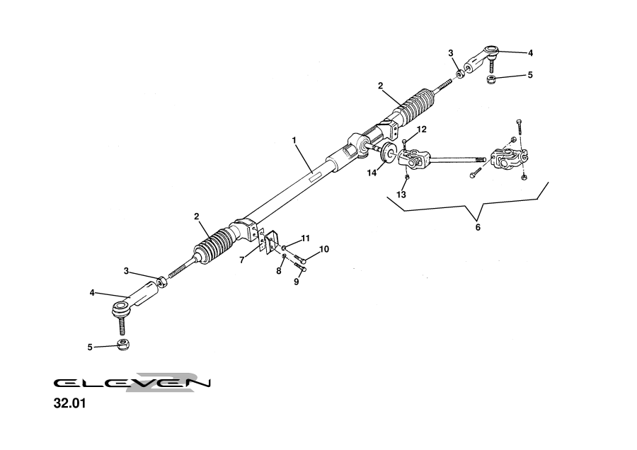 A117H0052F- Steering Rack Assy RHD
