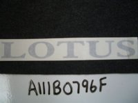 A111B0796F - Decal 'LOTUS' Rear Panel [Silver]