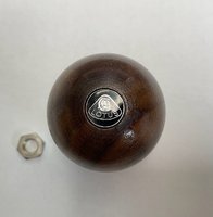B079F4016F - Gear Knob-Wooden/Lotus Badge Black/Silver