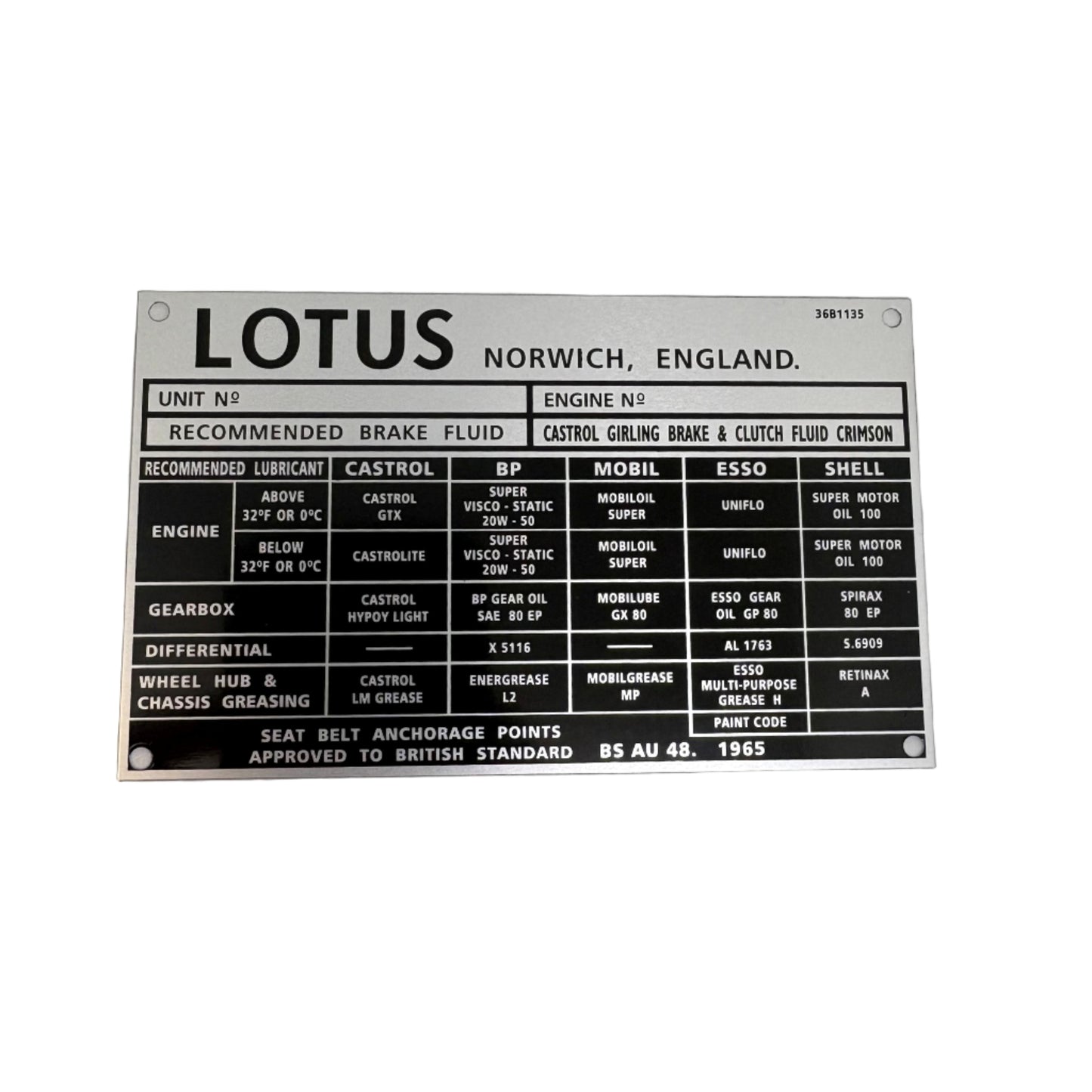 X036B1135Z - Chassis Plate